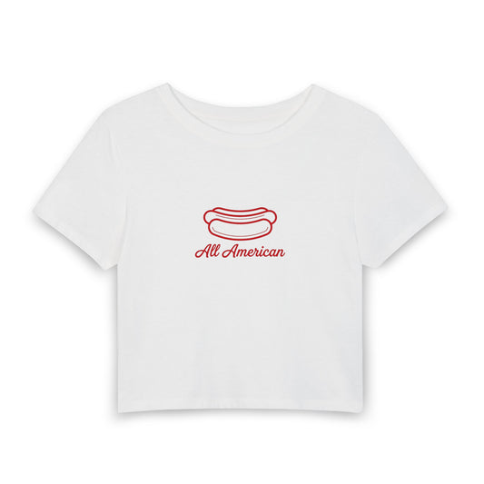 All American Hot Dog Crop Top