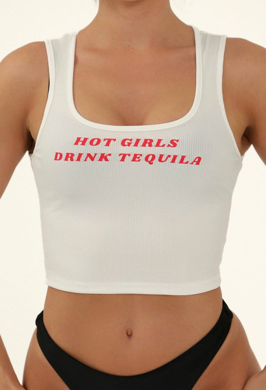 HOT GIRLS DRINK TEQUILA CROP TOP